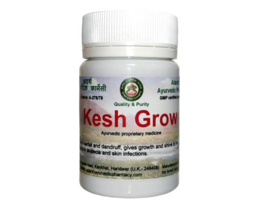 Kesh Grow Adarsh Ayurvedic Pharmacy, 40 grams ~ 80 tablets