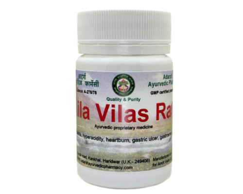 Lila Vilas Ras Adarsh Ayurvedic Pharmacy, 20 grams ~ 100 tablets