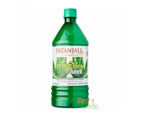 Алое вера сок с волокнами Патанджали (Aloe vera juice Pananjali), 1 л