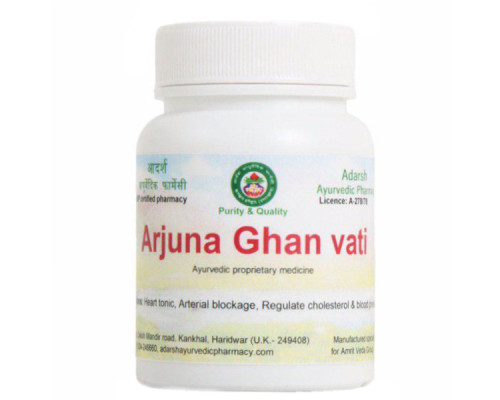 Arjuna extract Adarsh Ayurvedic Pharmacy, 20 grams ~ 55 tablets