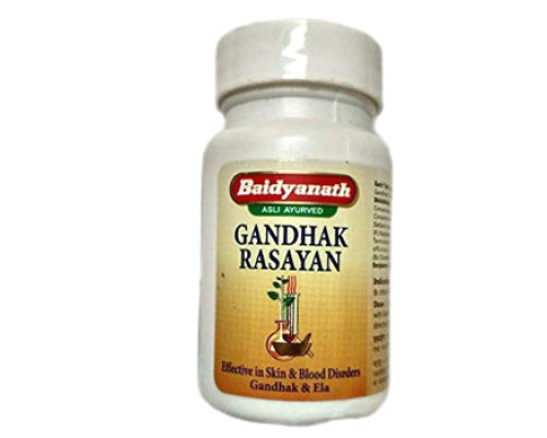 Гандхак расаяна Байдьянатх (Gandhak Rasayana Baidyanath), 40 таблеток - 12 грамм - 12 грамм