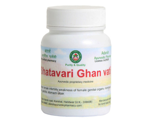 Shatavari extract Adarsh Ayurvedic Pharmacy, 20 grams ~ 50 tablets