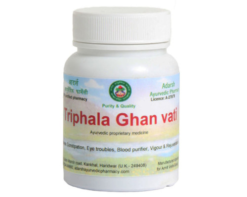 Triphala extract Adarsh Ayurvedic Pharmacy, 100 grams ~ 200 tablets