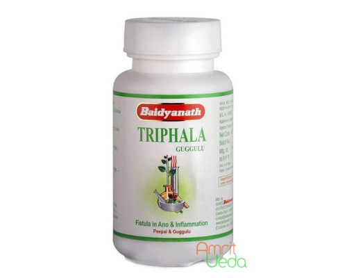Трифала Гуггул Байдьянатх (Triphala Guggulu Baidyanath), 80 таблеток - 25 грамм