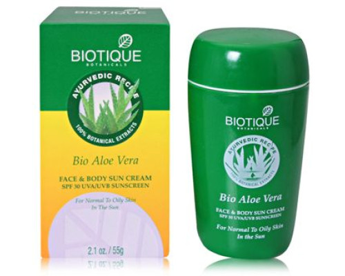Крем для лица и тела с алое Биотик (Bio Aloe Vera Cream Biotique), 50 грамм