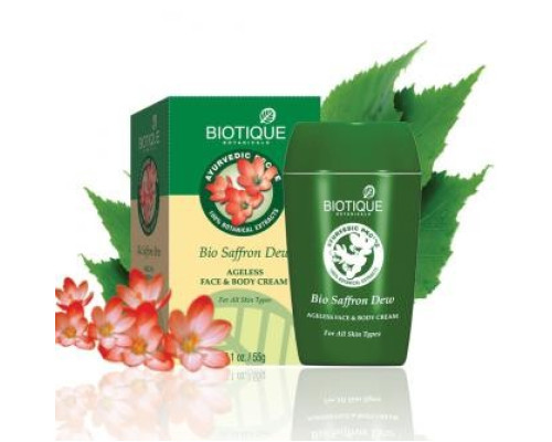 Омолоджуючий Крем для обличчя і тіла з шафраном Байтік (Биотик) (Bio Saffron Youth Dew cream Biotique), 50 грам