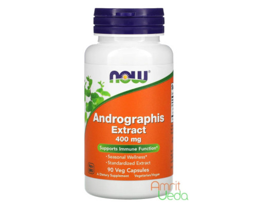 Андрографіс екстракт 400 мг Нау Фудс (Andrographis extract Now Foods), 90 капсул