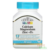 Кальций Магний Цинк + D3 (Calcium Magnesium Zinc + D3), 90 таблеток