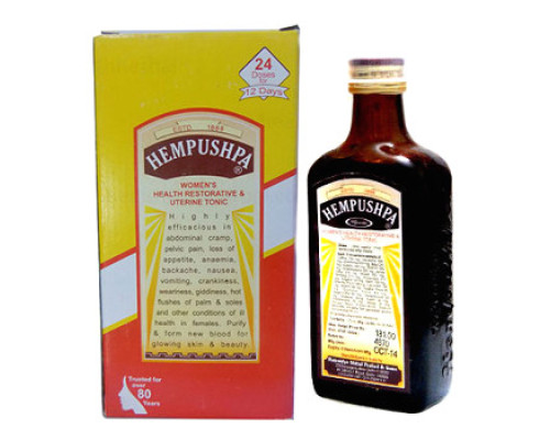 Хемпушпа сироп Раджвайд’я (Hempushpa syrup Rajwaidya), 170 мл + таблетки Хемтаб