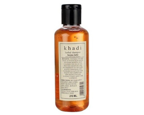 Шампунь Хна - Тулсі Кхаді (Henna &Tulsi shampoo Khadi), 210 мл