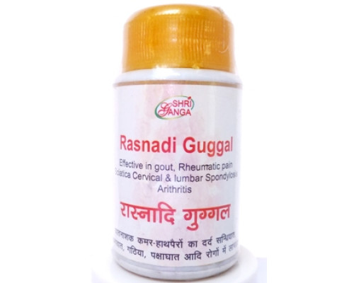 Раснади Гуггул Шри Ганга (Rasnadi Guggul Shri Ganga), 50 грамм - 100 таблеток - 100 таблеток